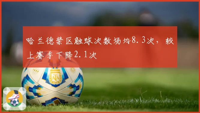哈兰德禁区触球次数场均8.3次，较上赛季下降2.1次